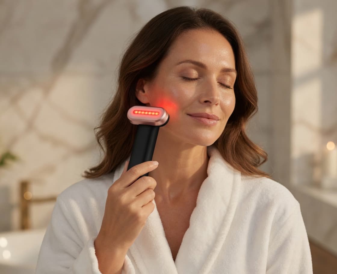 LUMRÉ Glow Wand in use